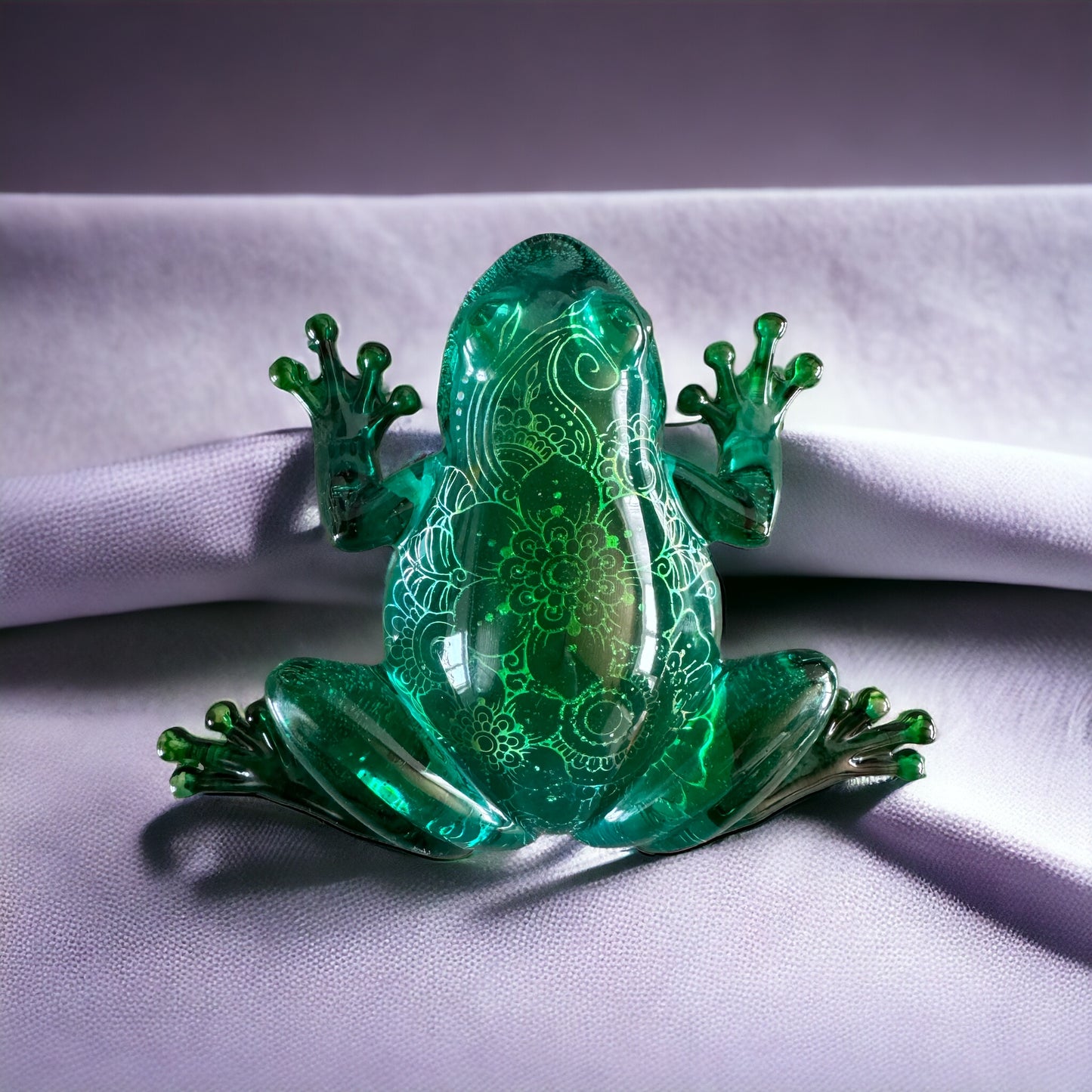 Frosch Grün mit Hologramm Motiv